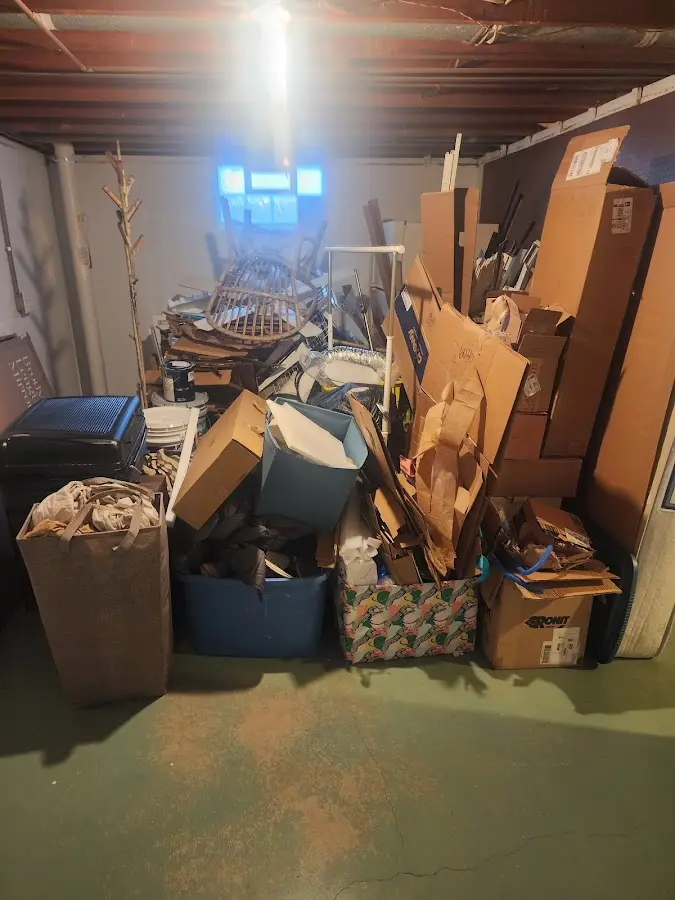 Roll-off dumpster container at job site for Construction Dumpster Rental in Sewickley